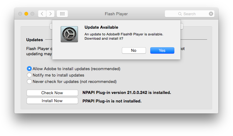 flash player workaround for mac